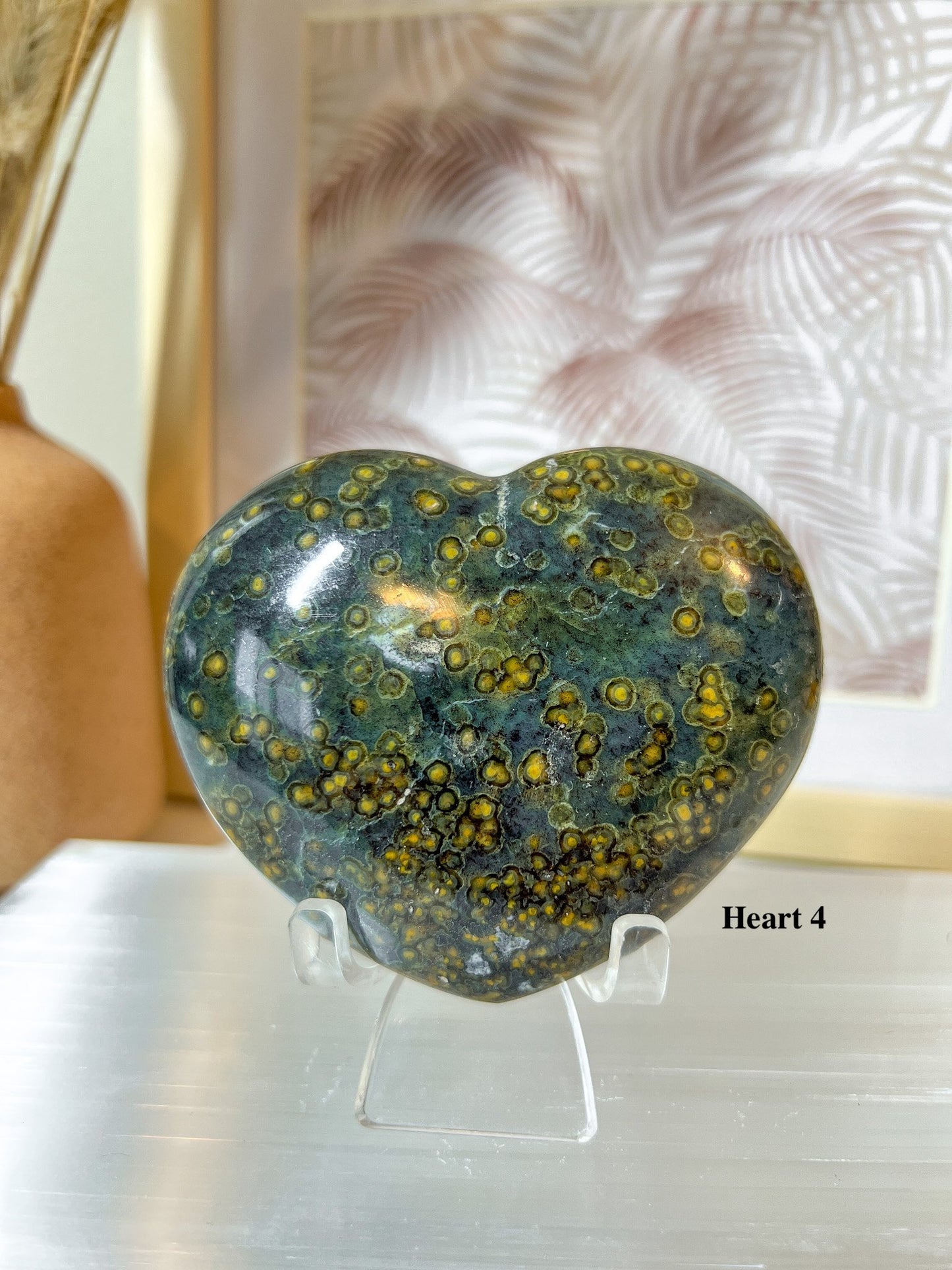 Orbicular Ocean Jasper Hearts