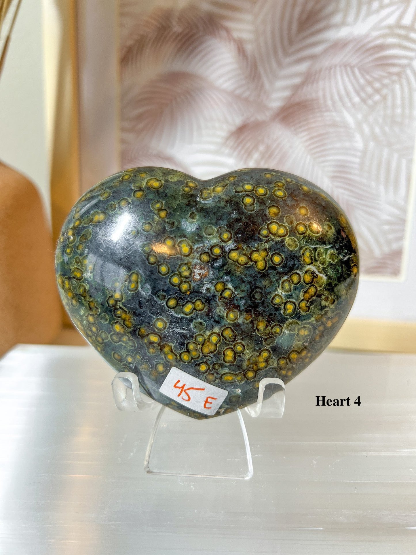 Orbicular Ocean Jasper Hearts