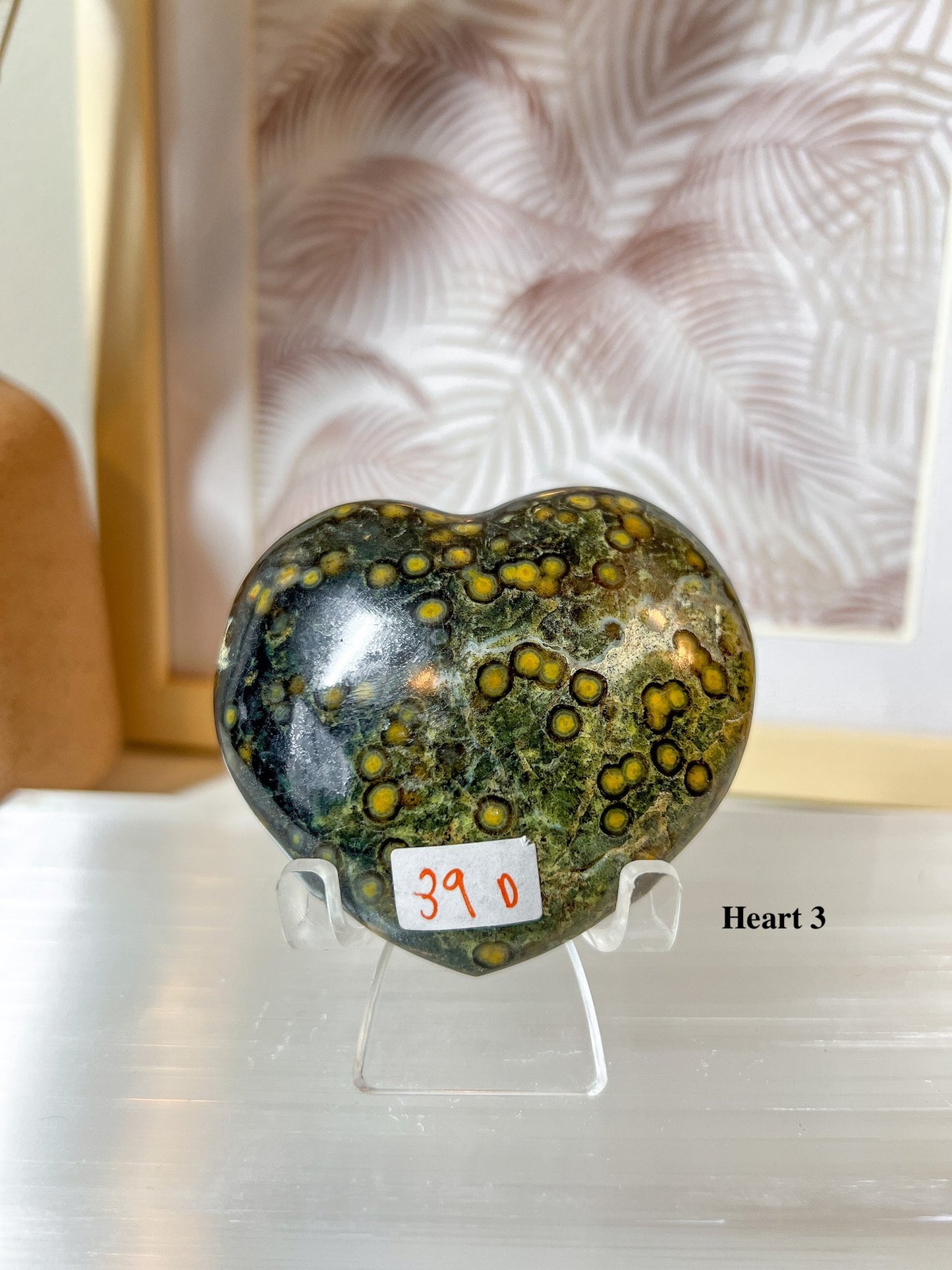 Orbicular Ocean Jasper Hearts